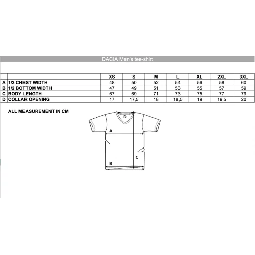 Tricou Col V kaki Dacia